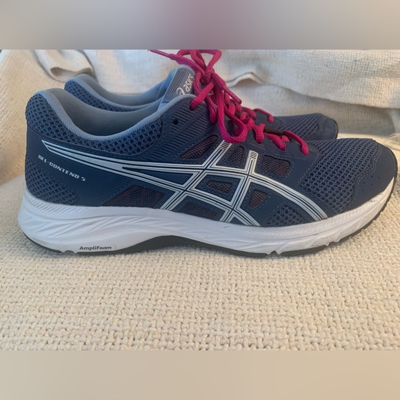Asics Shoes Gel Contend Low Top Lace Up Running Sneaker Womens 10 1012A234 Blue - Picture 6 of 10